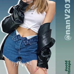 NWT ALEXANDER WANG Bite Flip Denim Short